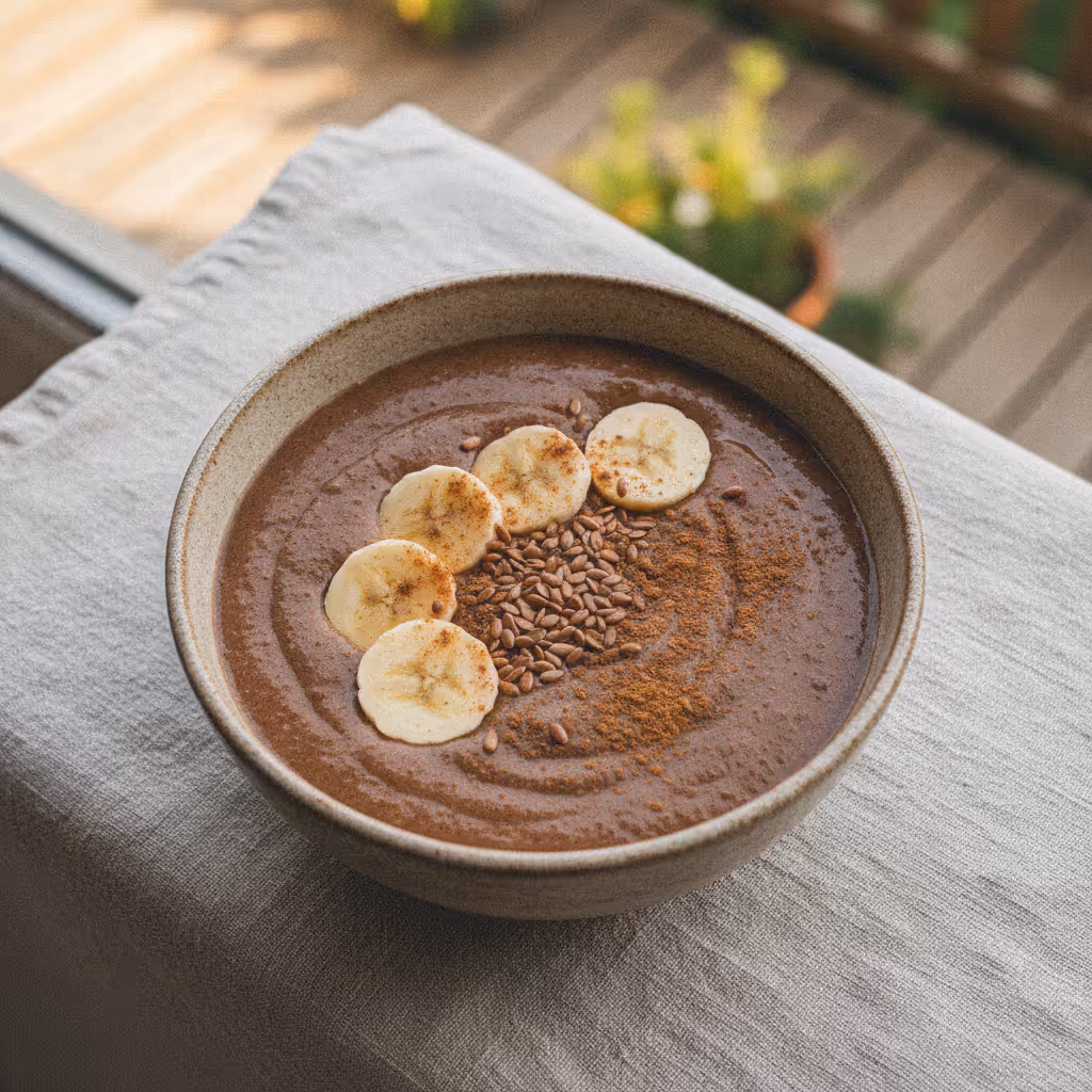 Banan- och chokladdröm, färdig att servera
